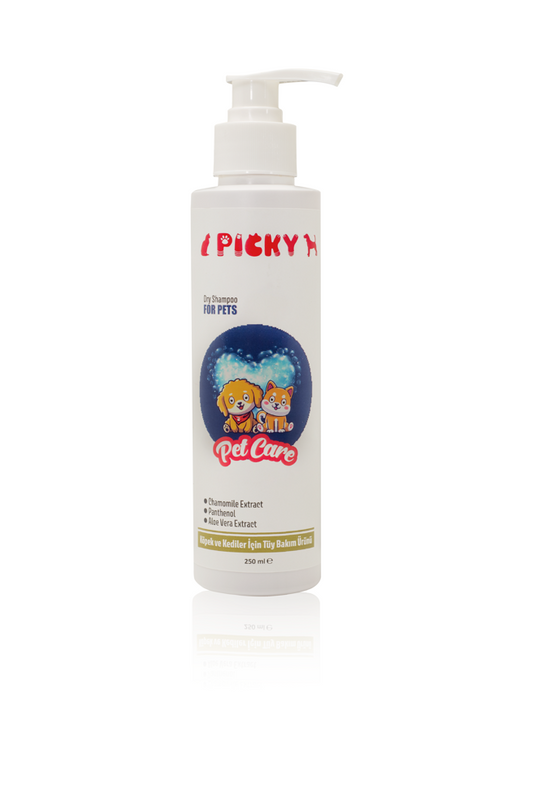 PICKY Köpek ve Kediler İçin Kuru Şampuan 250ml - Aloe Vera