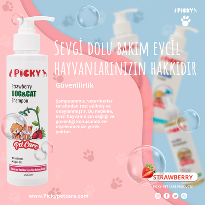 PICKY Köpek ve Kediler İçin Şampuanı 250ml - Çilek